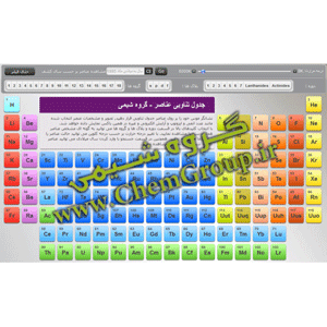 راه اندازی صفحه جدول تناوبی عناصر آنلاین در پایگاه گروه شیمی